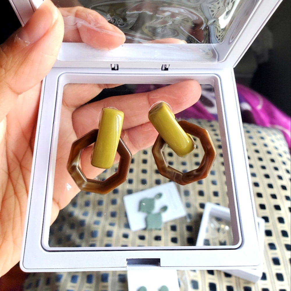 Chunky Enamel Earrings